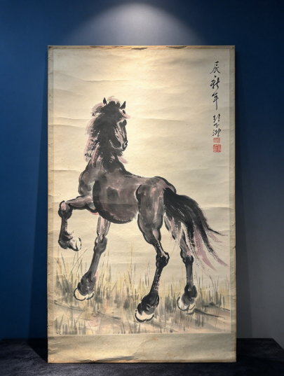徐悲鴻駿馬圖立軸